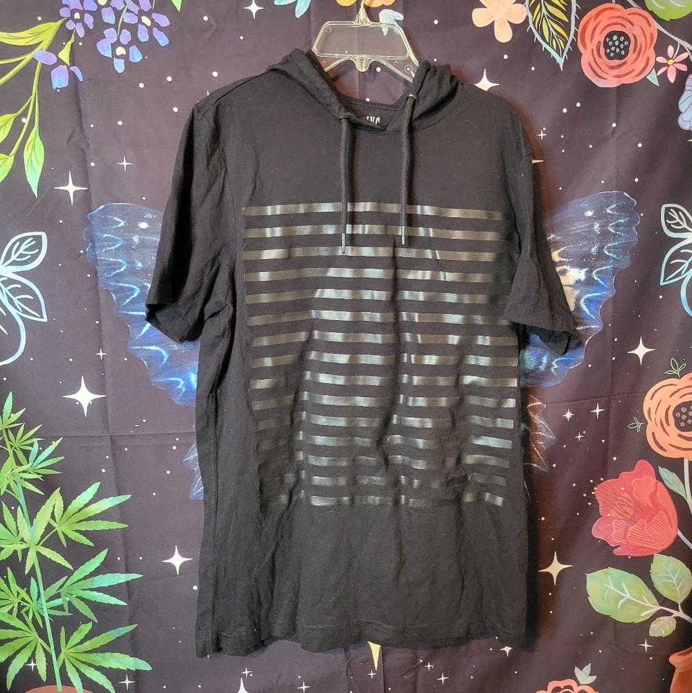 Casual Black Punk Grunge Hoodie-Shirt
